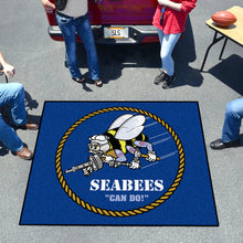 Load image into Gallery viewer, NAVY SEABEES TAILGATER MAT (5&#39;X 6&#39;)