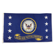 Load image into Gallery viewer, NAVY SERVED WITH PRIDE FLAG (3&#39;X5&#39;) 1