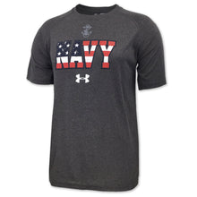 Load image into Gallery viewer, NAVY UNDER ARMOUR USA FLAG TECH T-SHIRT (CHARCOAL) 2