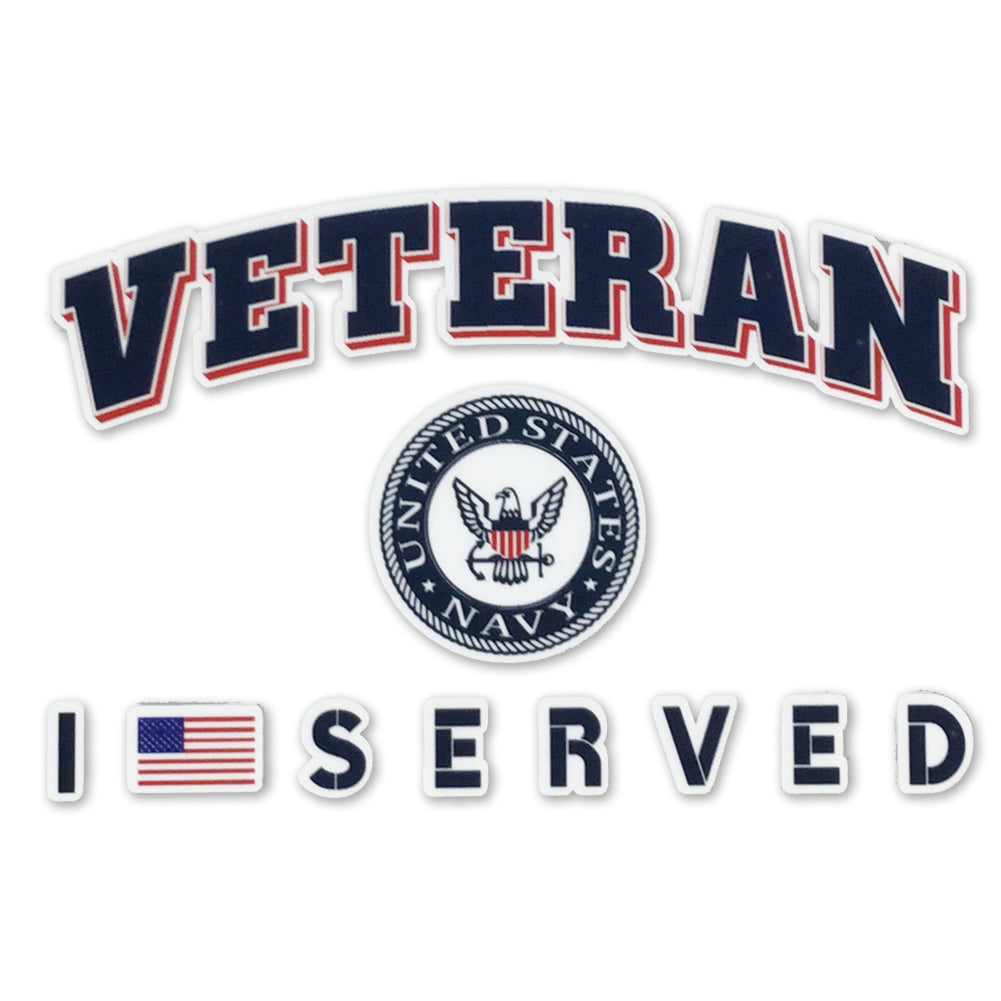 NAVY VETERAN I SERVED DECAL 1