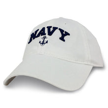 Load image into Gallery viewer, NAVY WOMENS ANCHOR HAT (WHITE) 4
