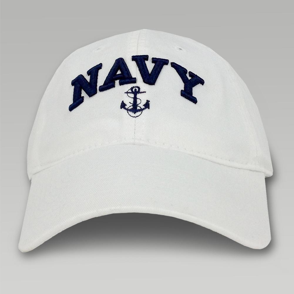 NAVY WOMENS ANCHOR HAT (WHITE) 2