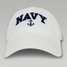 Load image into Gallery viewer, NAVY WOMENS ANCHOR HAT (WHITE) 2