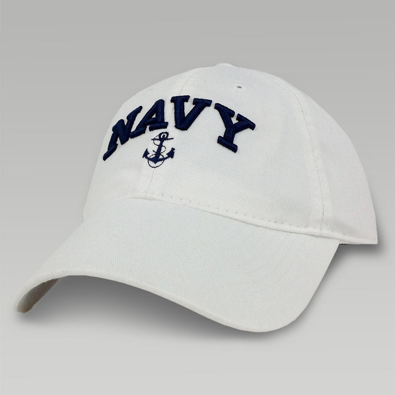 NAVY WOMENS ANCHOR HAT (WHITE) 3