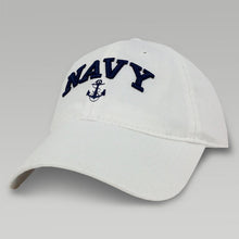 Load image into Gallery viewer, NAVY WOMENS ANCHOR HAT (WHITE) 3