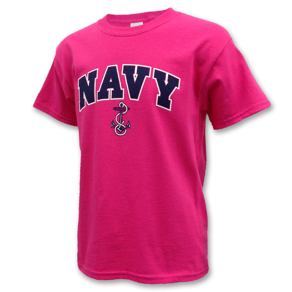 NAVY YOUTH ARCH ANCHOR T (PINK) 1