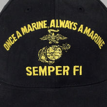 Load image into Gallery viewer, ONCE A MARINE ALWAYS A MARINE HAT(BLACK) 2