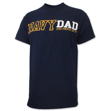 Load image into Gallery viewer, PROUD NAVY DAD T-SHIRT (NAVY) 3