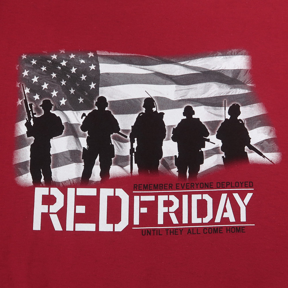 RED FRIDAY USA FLAG LONG SLEEVE T-SHIRT (CARDINAL) 1