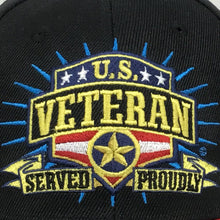 Load image into Gallery viewer, U.S. VETERAN SERVED PROUDLY HAT (BLACK) 1