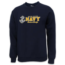 Load image into Gallery viewer, UNITED STATES NAVY ANCHORS AWEIGH CREWNECK