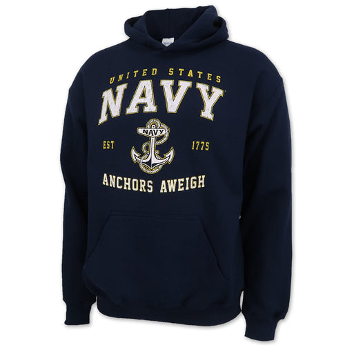 UNITED STATES NAVY ANCHORS AWEIGH HOOD (NAVY) 1