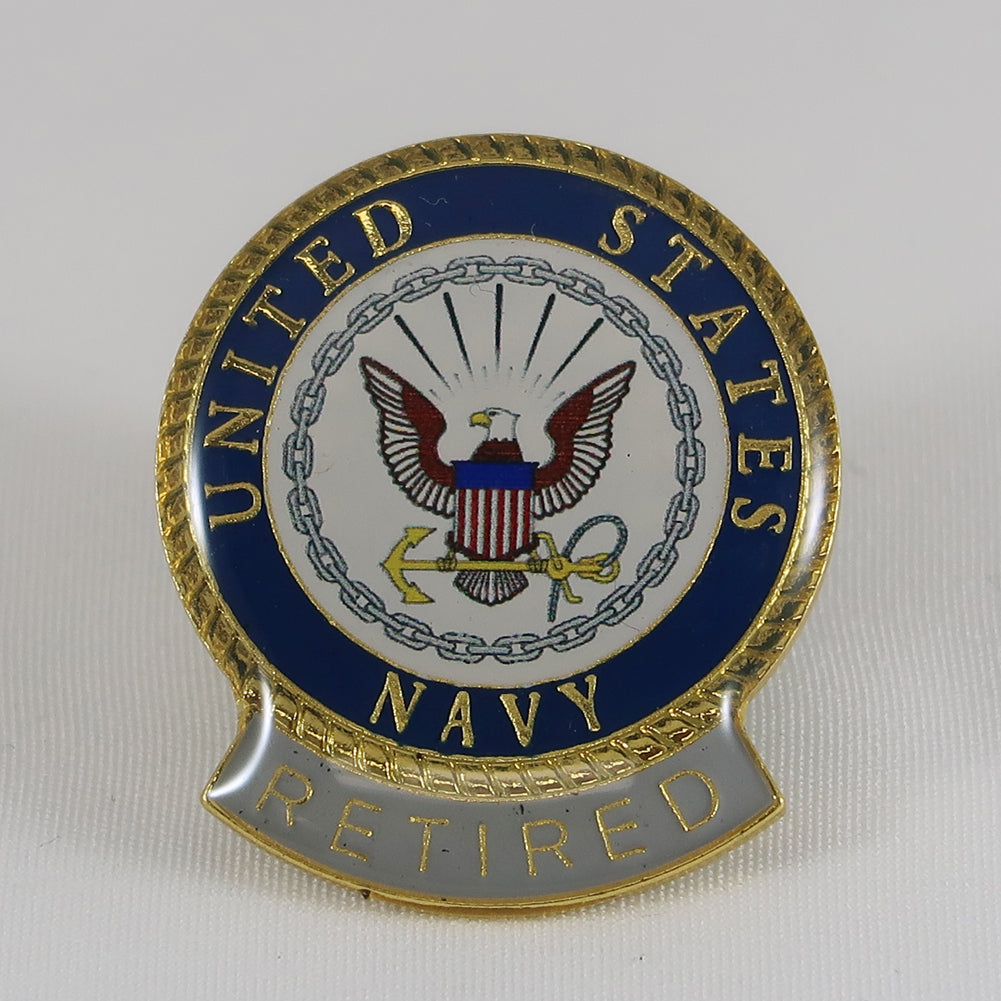 UNITED STATES NAVY RETIRED LAPEL PIN 1