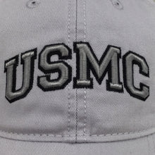 Load image into Gallery viewer, USMC ARCH LOW PROFILE HAT (SILVER) 1