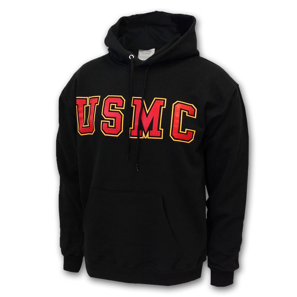 USMC BOLD BLOCK HOODED SWEATSHIRT 2