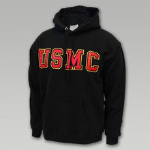 Load image into Gallery viewer, USMC BOLD BLOCK HOODED SWEATSHIRT