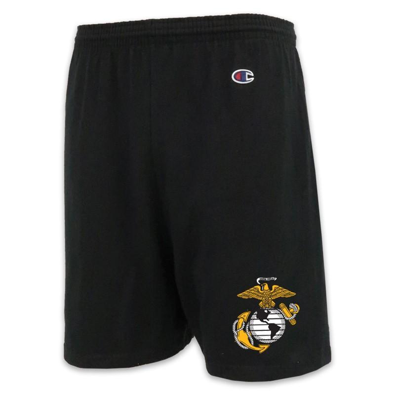 USMC CHAMPION EGA LOGO COTTON SHORT (BLACK)