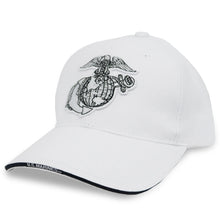 Load image into Gallery viewer, USMC EAGLE GLOBE AND ANCHOR HAT (WHITE) 2