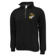 Load image into Gallery viewer, USMC EGA LOGO 1/4 ZIP (BLACK)