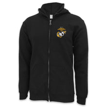 Load image into Gallery viewer, USMC EGA LOGO FULL ZIP (BLACK)