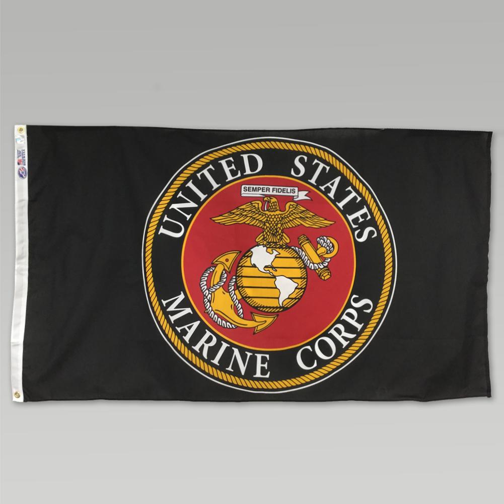 USMC FLAG 3X5 (BLACK) 3