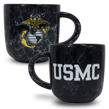 Load image into Gallery viewer, USMC Marbled 17 oz Mug (Black)