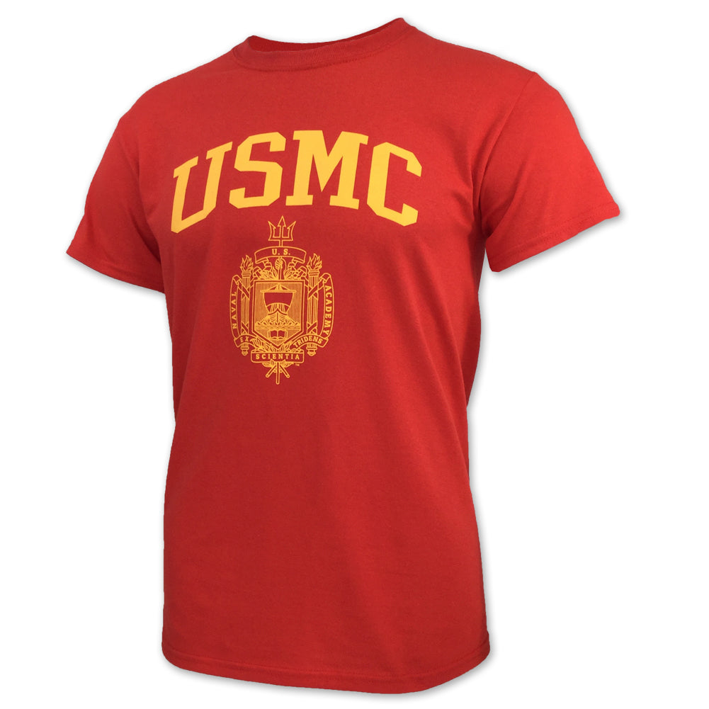 USMC NAVAL ACADEMY CREST T-SHIRT (RED) 3