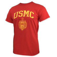 Load image into Gallery viewer, USMC NAVAL ACADEMY CREST T-SHIRT (RED) 3