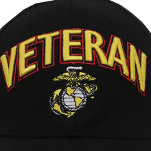 Load image into Gallery viewer, USMC VETERAN EGA HAT (BLACK)