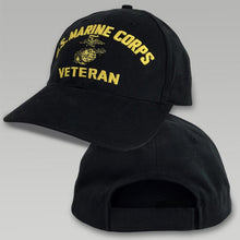 Load image into Gallery viewer, USMC VETERAN HAT (BLACK) 1