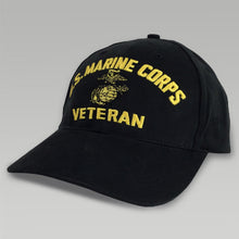 Load image into Gallery viewer, USMC VETERAN HAT (BLACK)