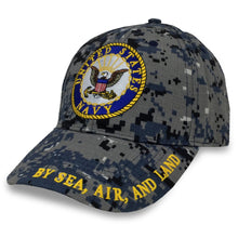 Load image into Gallery viewer, USN LOGO CAMO HAT 5