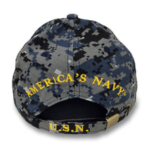 Load image into Gallery viewer, USN LOGO CAMO HAT 6