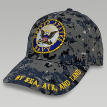 Load image into Gallery viewer, USN LOGO CAMO HAT 1