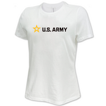 Load image into Gallery viewer, Army Star Ladies Full Chest Logo T-Shirt