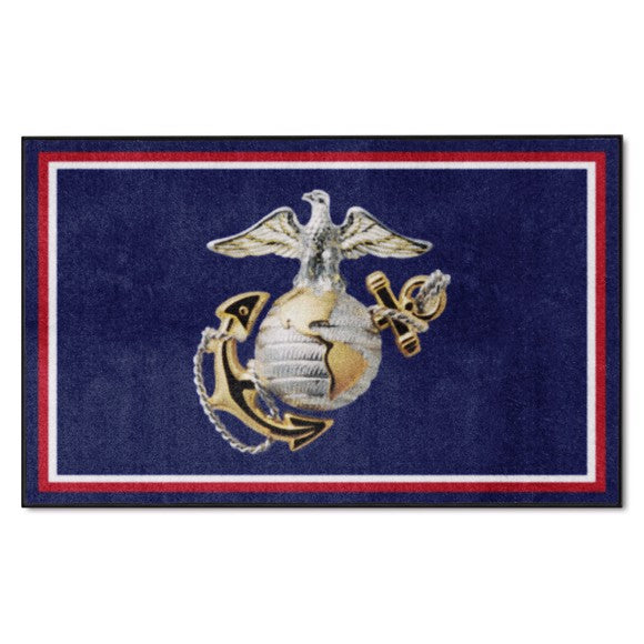 U.S. Marines 4' x 6' Plush Rug