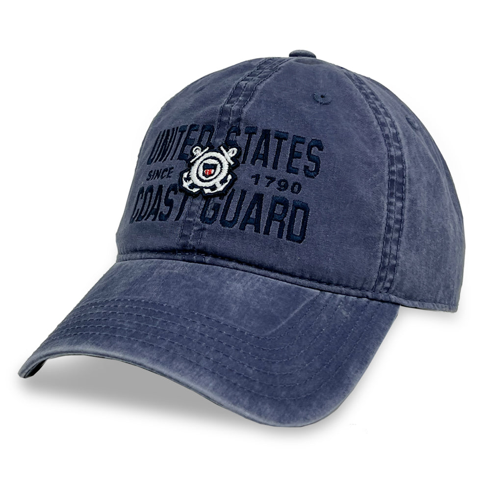 United States Coast Guard Lightweight Relaxed Twill Hat (Washed Navy)