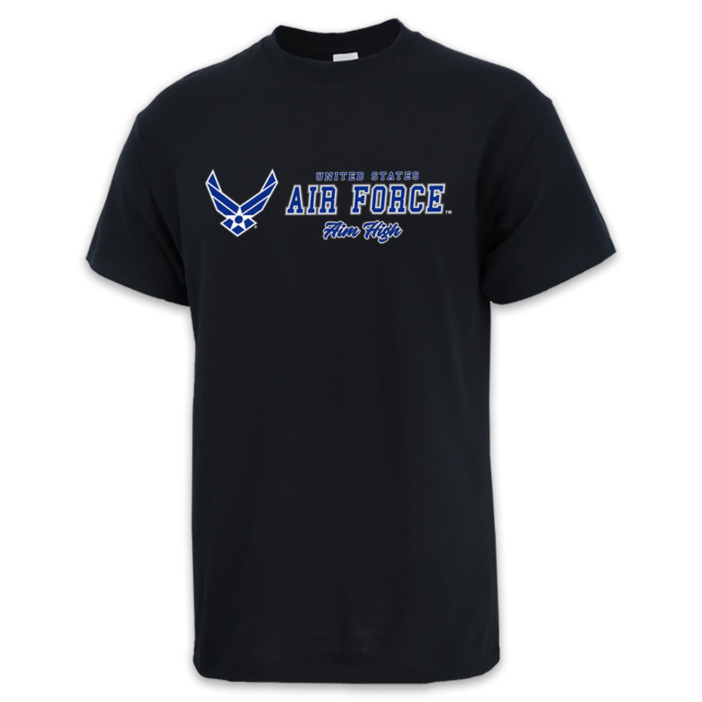 United States Air Force Aim High Logo T-Shirt (up to 5XL + 3XL Tall)