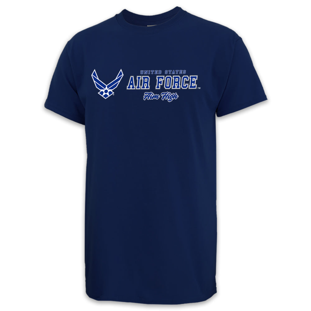 United States Air Force Aim High USA Made T-Shirt (Navy)