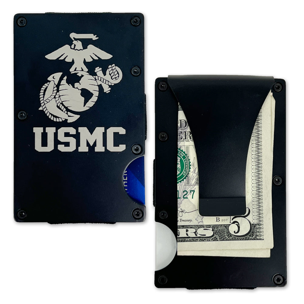 Marines EGA Aluminum Wallet (Black)