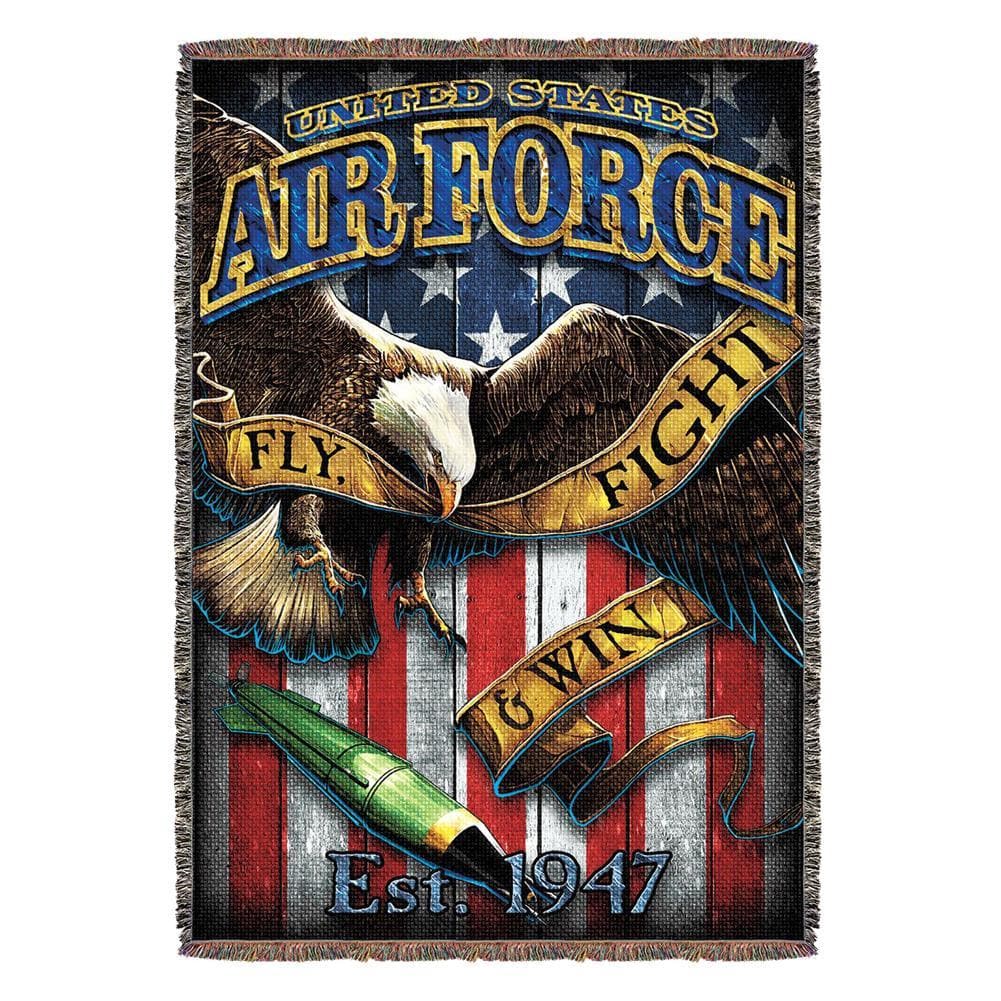 Air Force Fighting Eagle Woven Blanket