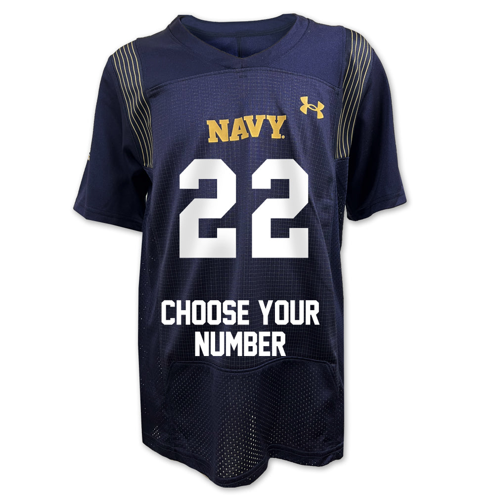 Youth Navy Football Custom Jersey