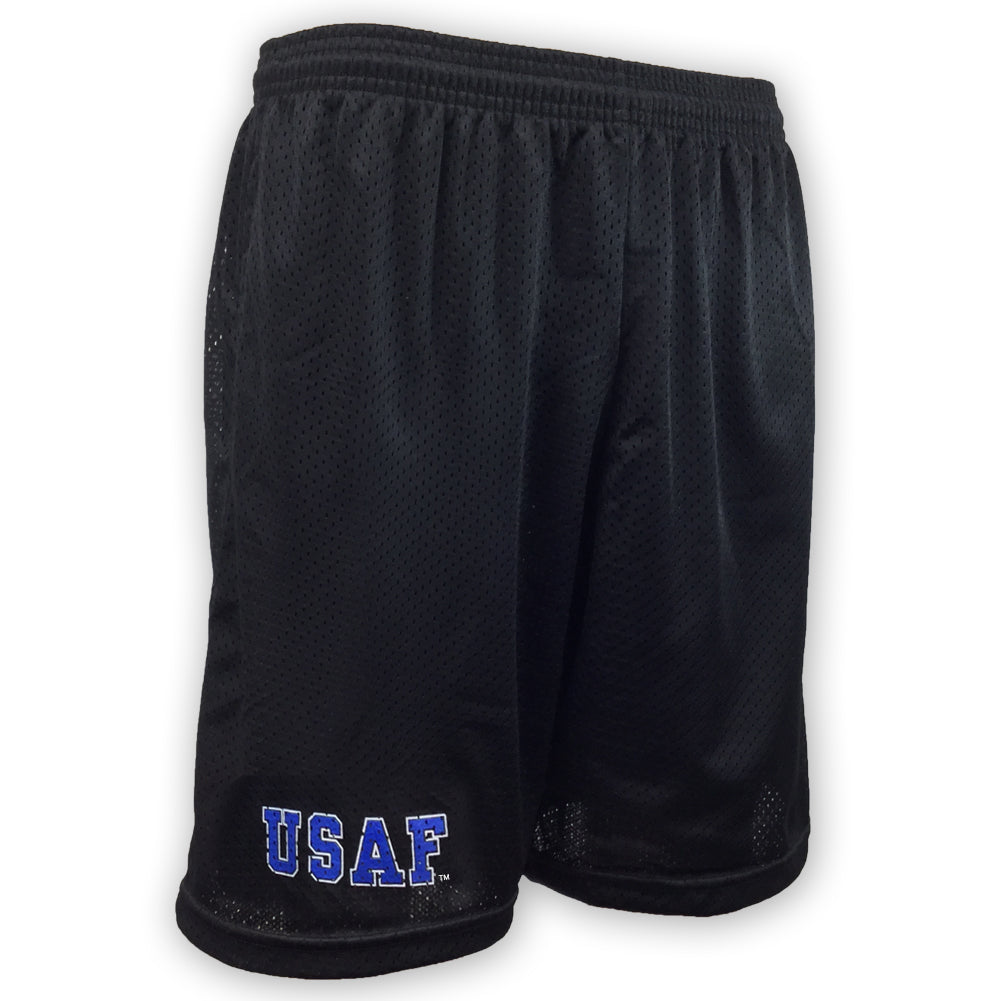 Air Force Athletic Pocket Mesh Shorts (Black)