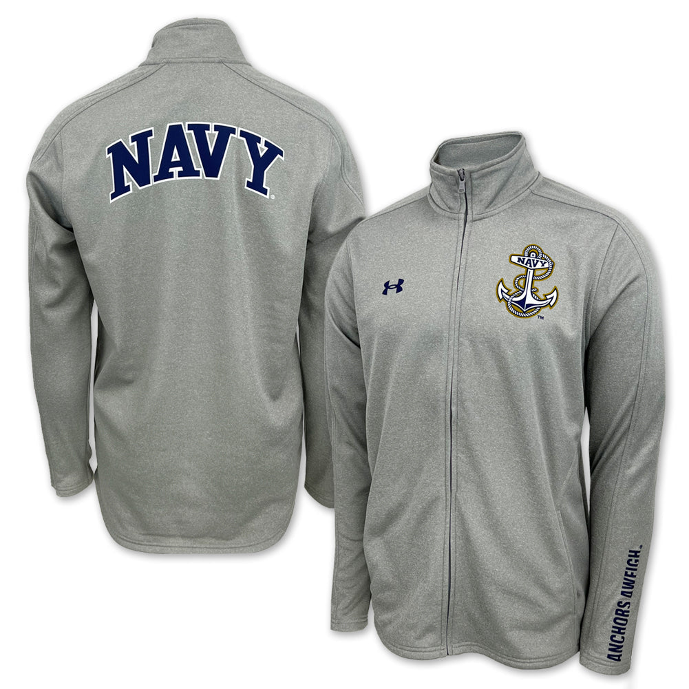 Navy Under Armour Gameday Triad Fleece Jacket (Grey)