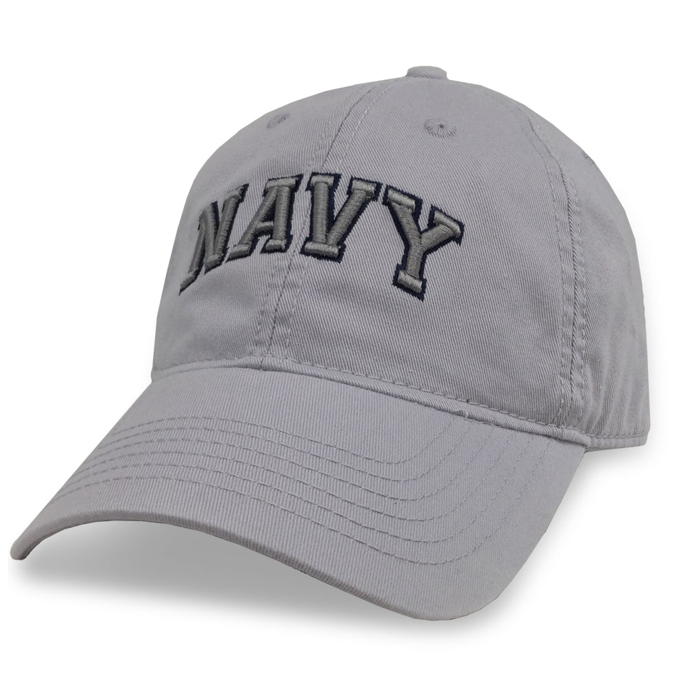 NAVY ARCH LOW PROFILE HAT (SILVER)