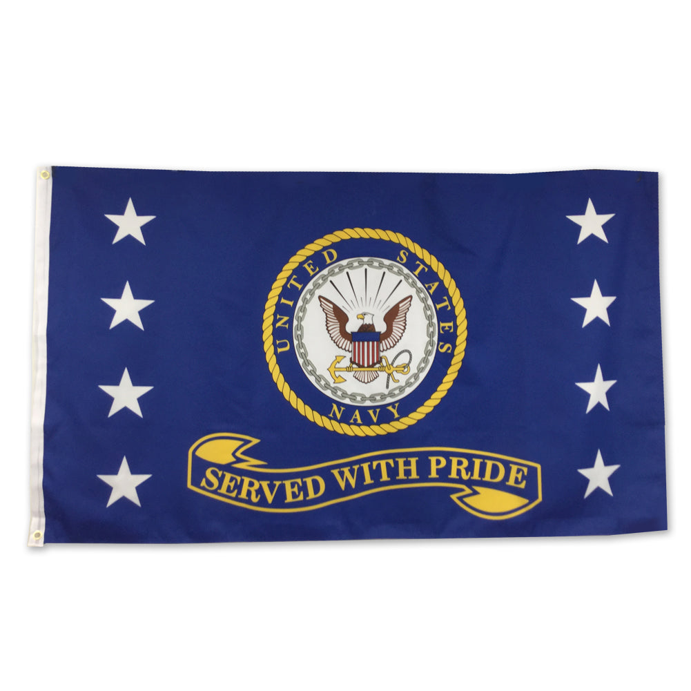 NAVY SERVED WITH PRIDE FLAG (3'X5') 1