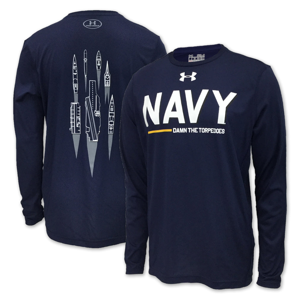 NAVY UNDER ARMOUR LIMITED EDITION SHIP LONG SLEEVE TEE (NAVY) 7