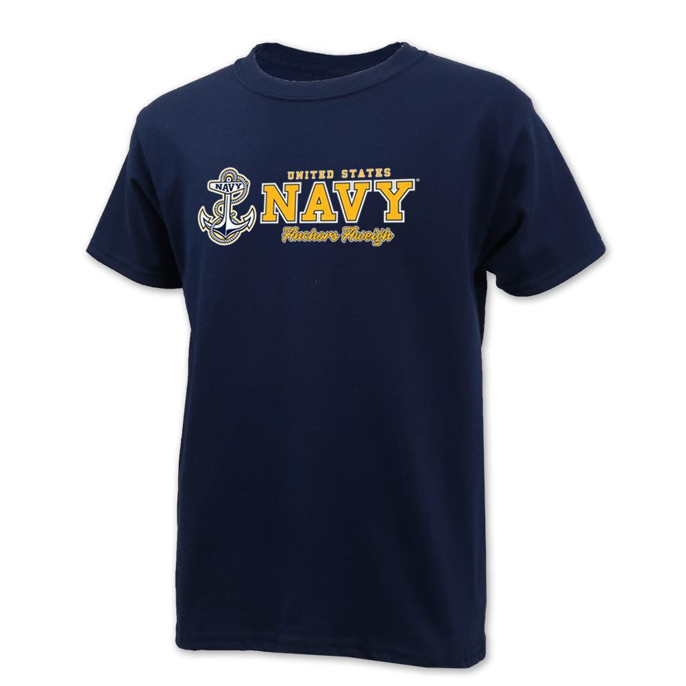 UNITED STATES NAVY YOUTH ANCHORS AWEIGH T-SHIRT