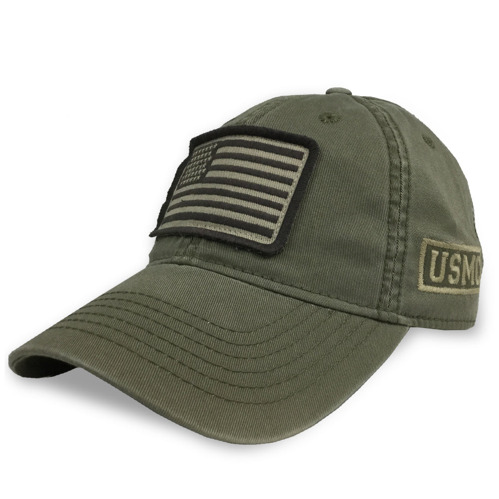 USMC PATCH FLAG HAT (MOSS) 5